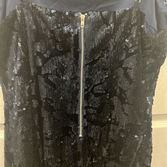 Lulus Keyla navy blue velvet sequin mini dress size large - Picture 5 of 8